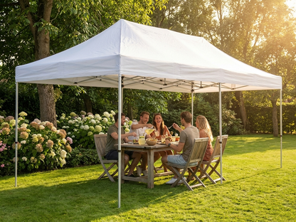 Pop Up Gazebo 3x6 m White, Flame Retardant Aluminium