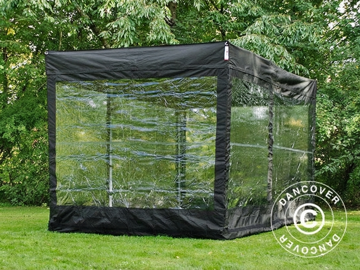 Folding garage FleX car cover black with steel frame
