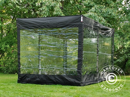 Folding garage FleX car cover black with steel frame