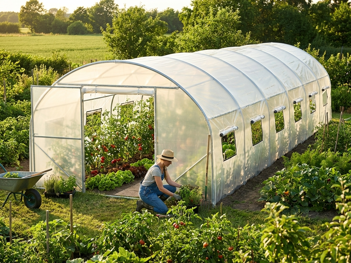Transparent polytunnel greenhouse cover 180 Micron UV water-resistant - product detail