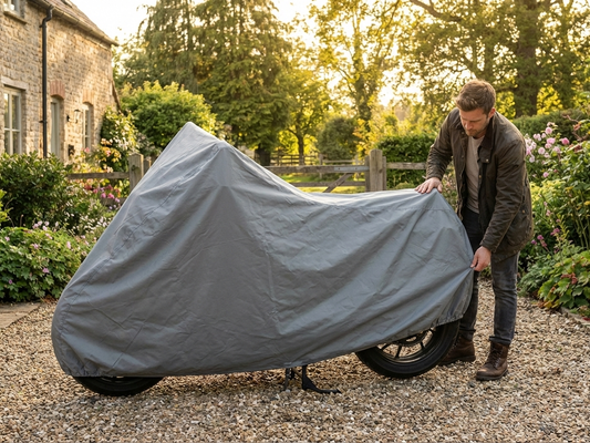 Grey bike cover made from 300D Oxford polyester, UV and water resistant - product detail