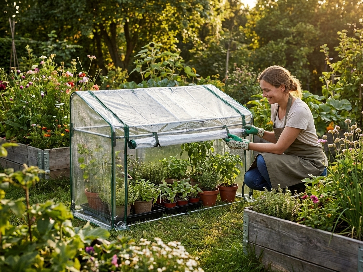 Transparent PVC mini greenhouse cover for plant protection - view 3