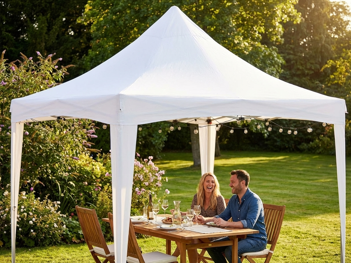 White PVC roof cover for 3x3m PartyZone Pagoda - product detail