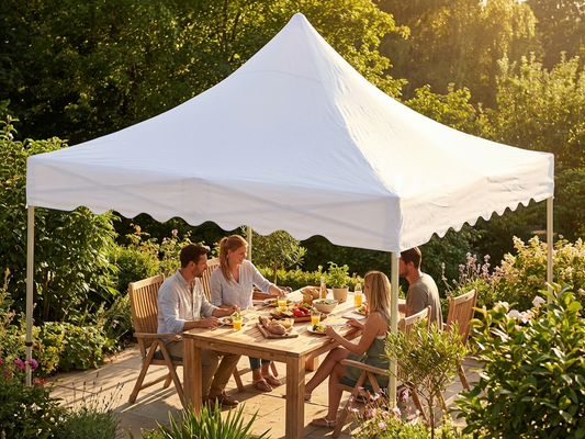 White gazebo roof cover 3x6m, polyester PVC for outdoor use - product detail