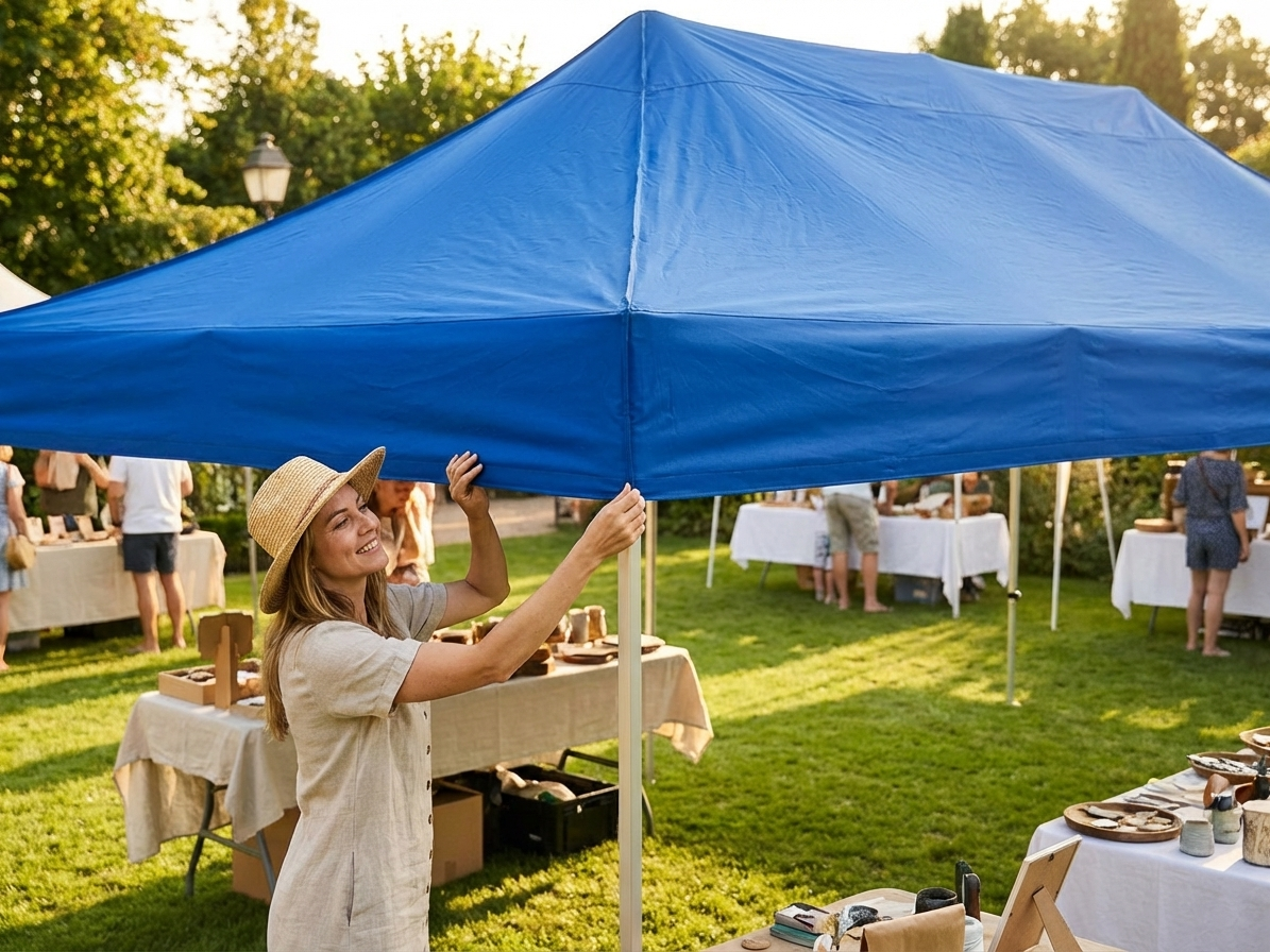 Blue gazebo roof cover 4x8m for outdoor events