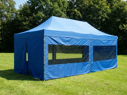 Blue pop-up gazebo with aluminium frame for outdoor events - product detail