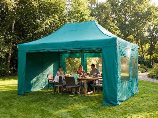 Green Pop Up Gazebo 4x6 m with Steel Frame for Outdoor Events - product detail