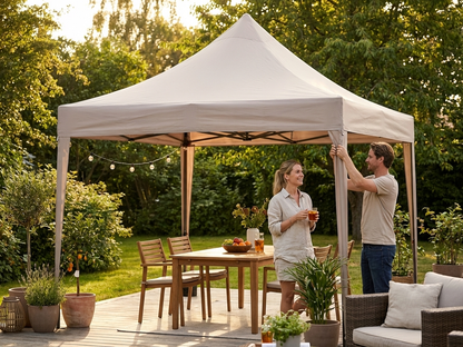 Gazebo roof cover 3x3m latte, outdoor use - view 3