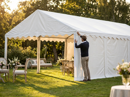 White marquee roof cover 6x8m PVC for outdoor events - view 3