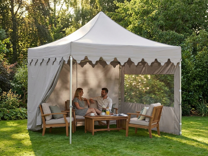 Pop up gazebo in Latte with aluminium frame for garden and events - product detail