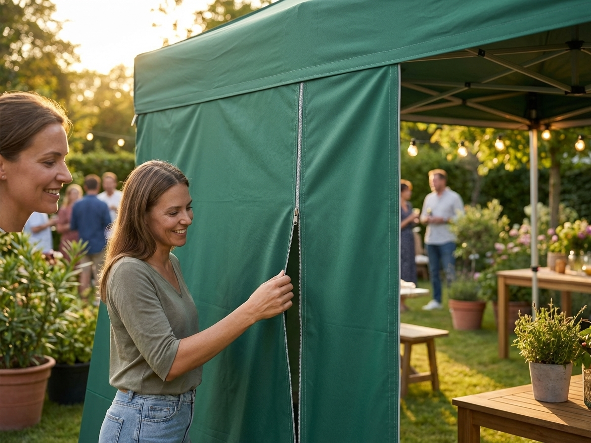 Green tent sidewall for outdoor events, 4 metres - view 3
