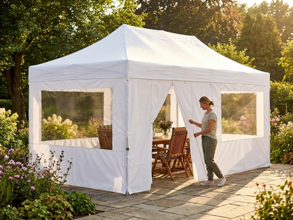 White pop up gazebo sidewall kit for outdoor events - view 3