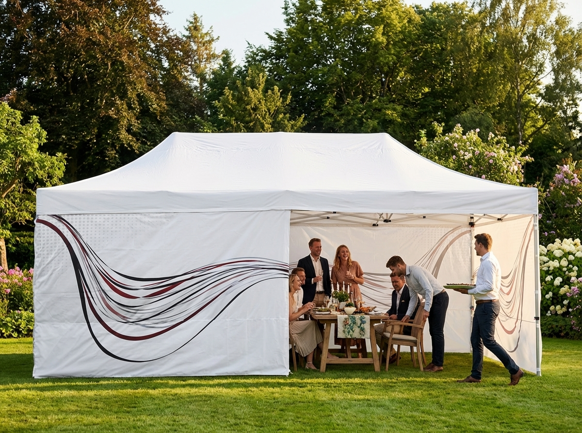 White pop up gazebo with aluminium frame for outdoor events - view 3