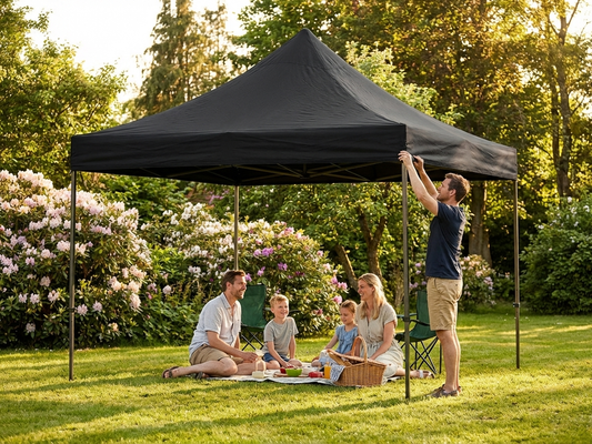 Black gazebo roof cover 3x3m flame retardant for outdoor use