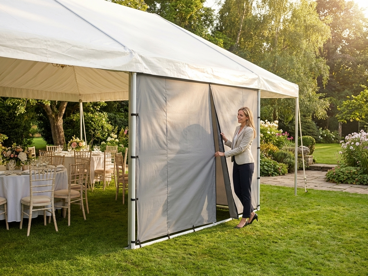 PVC Partition Wall for Marquee, 6m White - view 3