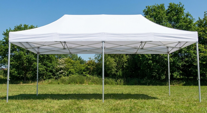 White pop-up gazebo with steel frame, 4x8 m, suitable for outdoor events - product detail