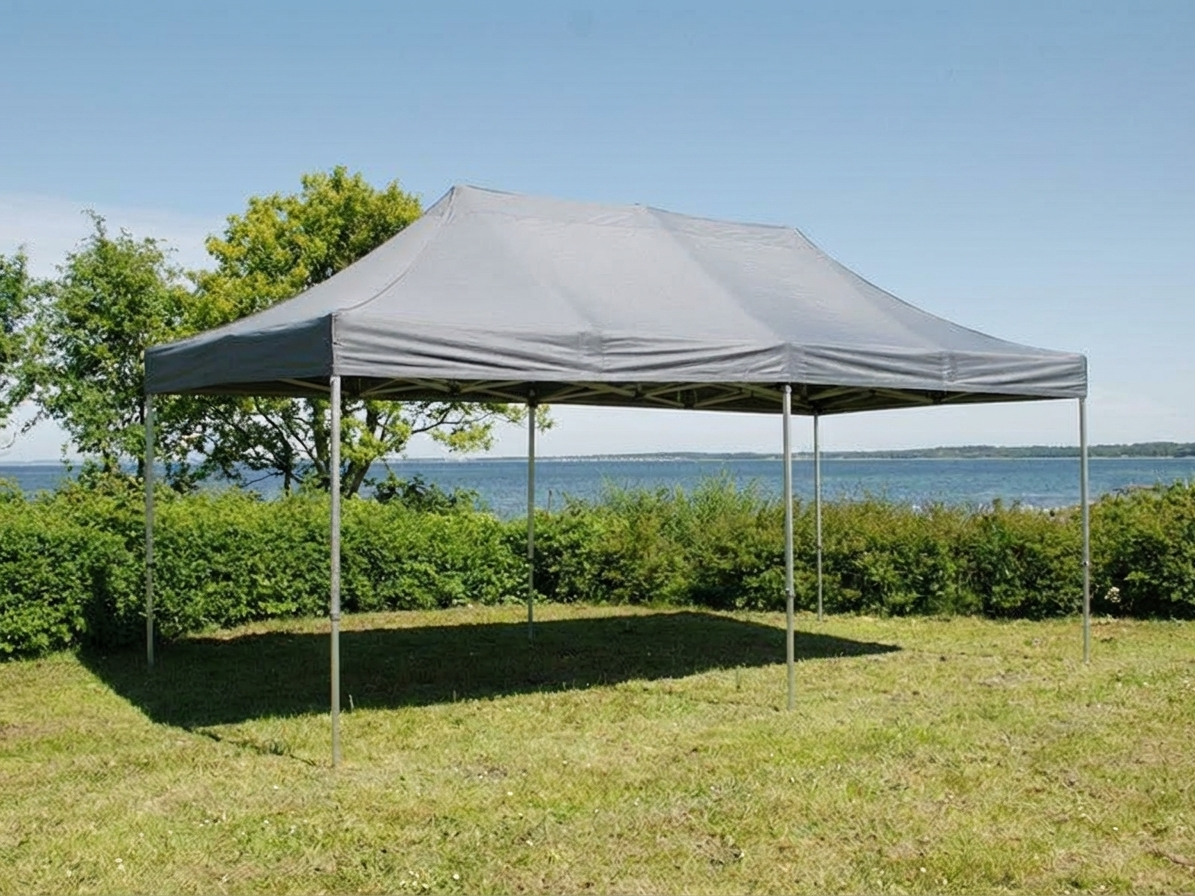 3x6m grey pop-up gazebo with aluminium frame for outdoor events