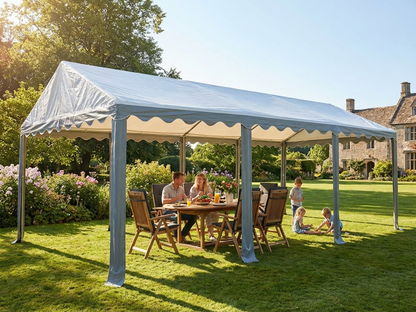 Marquee roof cover 5x8m in white and grey, polyethylene material - view 3