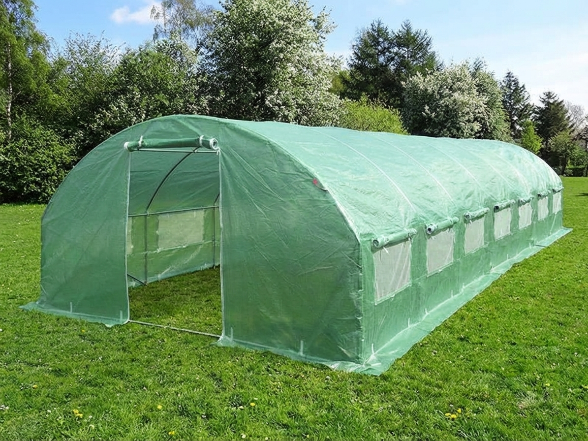 Polytunnel Greenhouse 4x10.6x2 m Green in garden