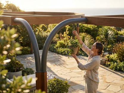 Galvanised steel corner arch for indoor and outdoor use - view 3