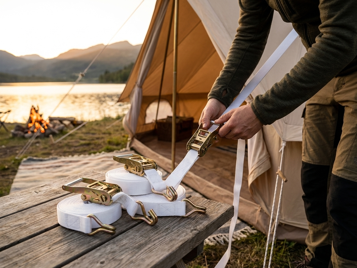 White storm straps with high load capacity for industrial and domestic use - view 3