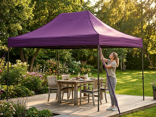 Purple gazebo roof cover 3x6 meters for outdoor use