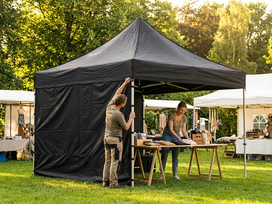 Black gazebo roof cover in 3x6m size, flame retardant