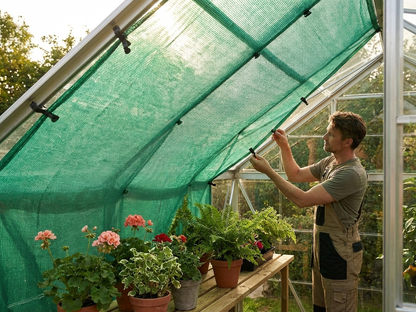 Greenhouse shade kit in green, UV-resistant PE material - view 3