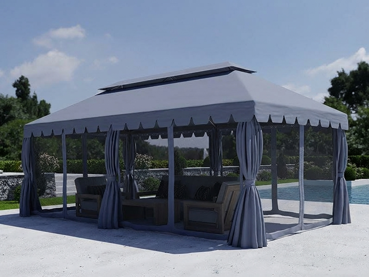 Grey gazebo 3x6 m for outdoor events - product detail