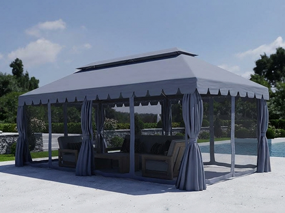 Grey gazebo 3x6 m for outdoor events - product detail