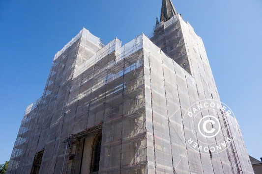White scaffold net 3.07x100 m for industrial use