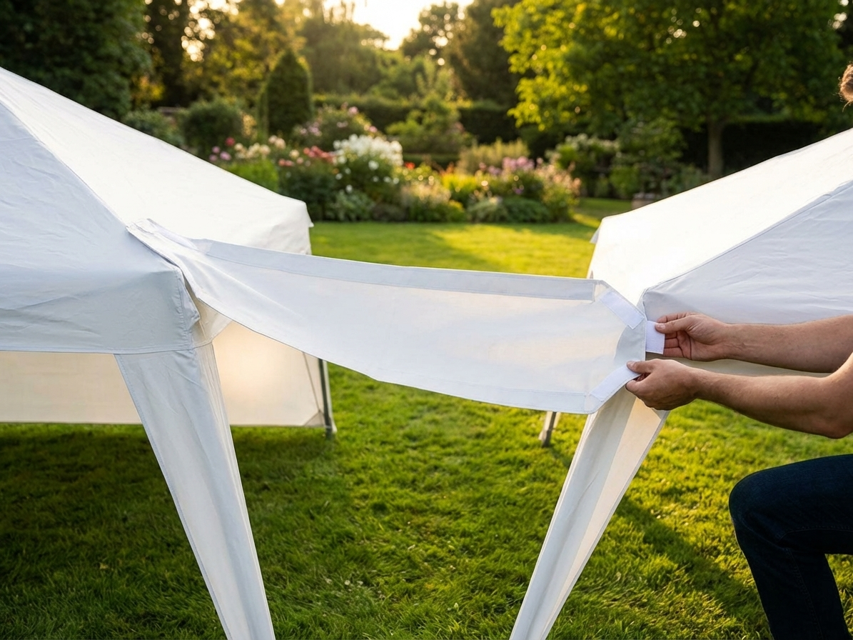Raingutter 3m White for FleXtents providing waterproof protection - view 3