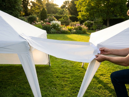 Raingutter 3m White for FleXtents providing waterproof protection - view 3