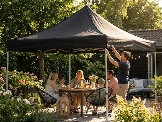 Black gazebo roof cover 3x6m for outdoor use