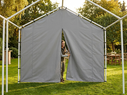 PVC partition wall for marquees, 8m white strong PVC - view 3