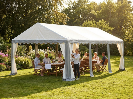 Marquee Roof Cover 3x6 m PVC White/Grey