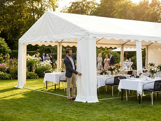 White Marquee Roof Cover 8x12 m made of Strong PVC - product detail