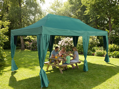 Green pop up gazebo with aluminium frame for outdoor events