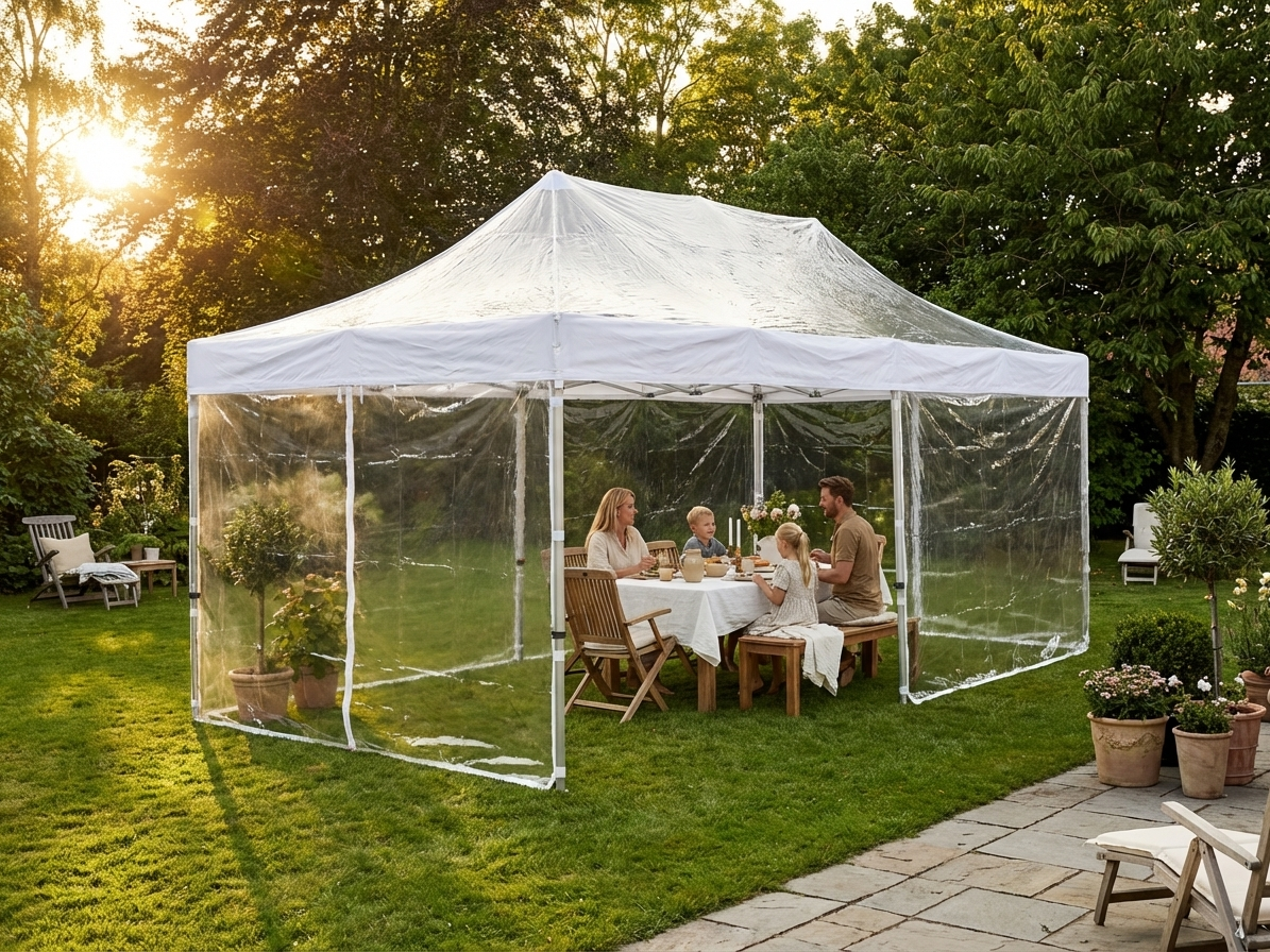 Clear pop up gazebo with aluminium frame for outdoor events - view 3