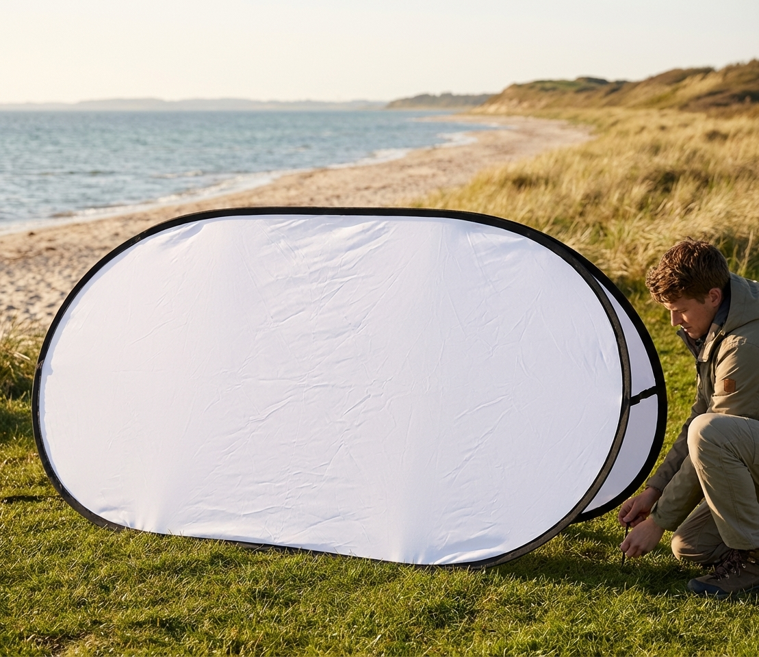 Premium pop up banner for events, made from knitted polyester - product detail