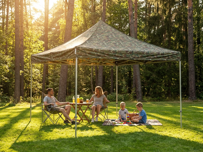 Camouflage pop-up gazebo with aluminium frame for outdoor use - product detail