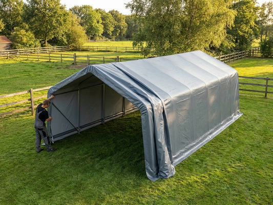 Grey PVC Roof Cover for Storage Shelter