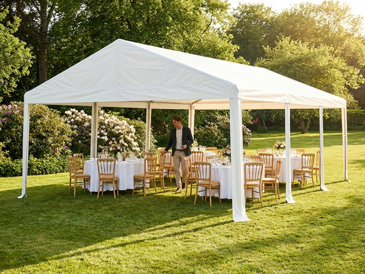 White PVC marquee roof cover 5x10m for outdoor events - product detail