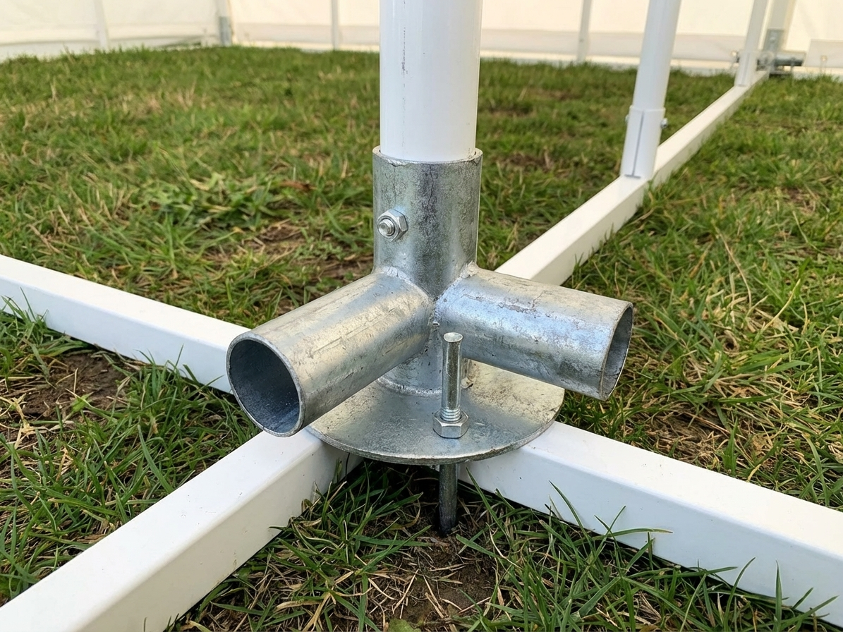 Silver galvanised steel ground bar connector for industrial use - product detail