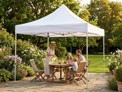 White gazebo roof cover 3x3 m for outdoor events - view 3