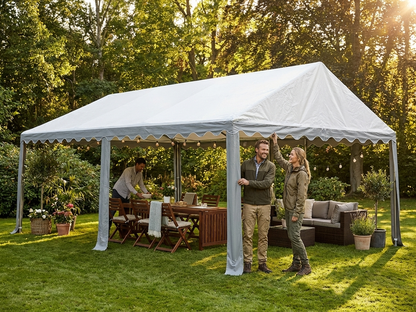 Marquee roof cover 5x8m white grey PVC for outdoor events