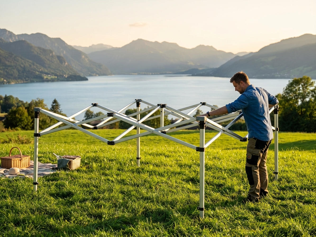 Aluminium gazebo frame for outdoor events - view 3
