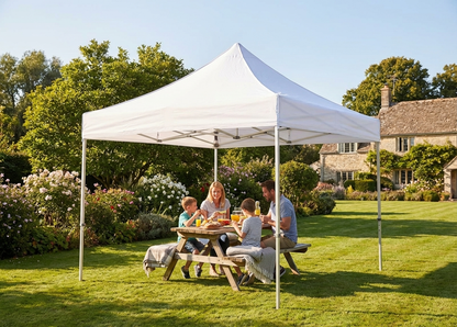 Pop Up Gazebo 3x3 m White with Aluminium Frame