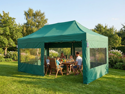 Green pop up gazebo 4x8 meters for outdoor events