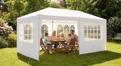 White pop up gazebo 3x6m with aluminium frame